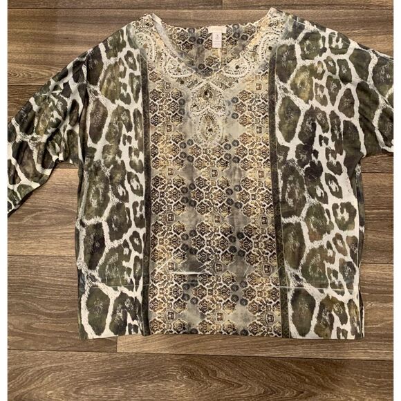 Chico's Tops - Chico’s Beaded Boho Chic Top Size 3 (Chico’s size) or XL (Regular size)